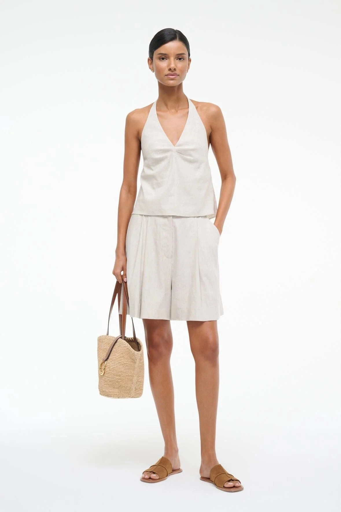dancewear Cruz Linen Short in Natural