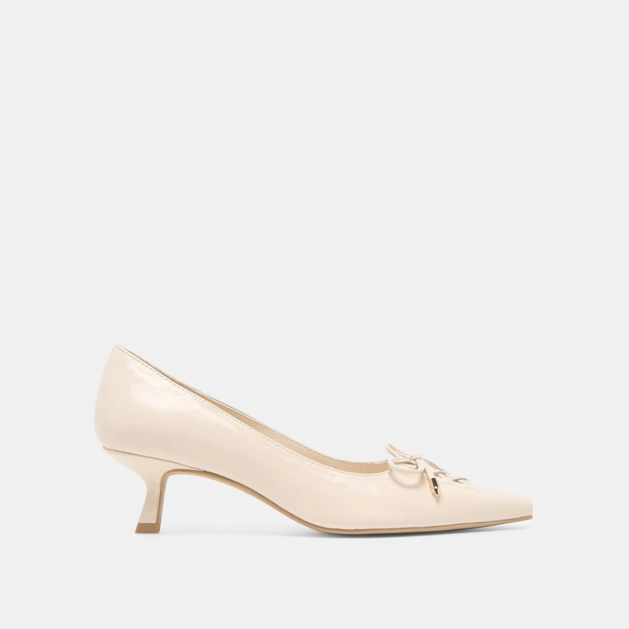 Quick Trip CLARIE HEELS BONE CRINKLE PATENT LEATHER