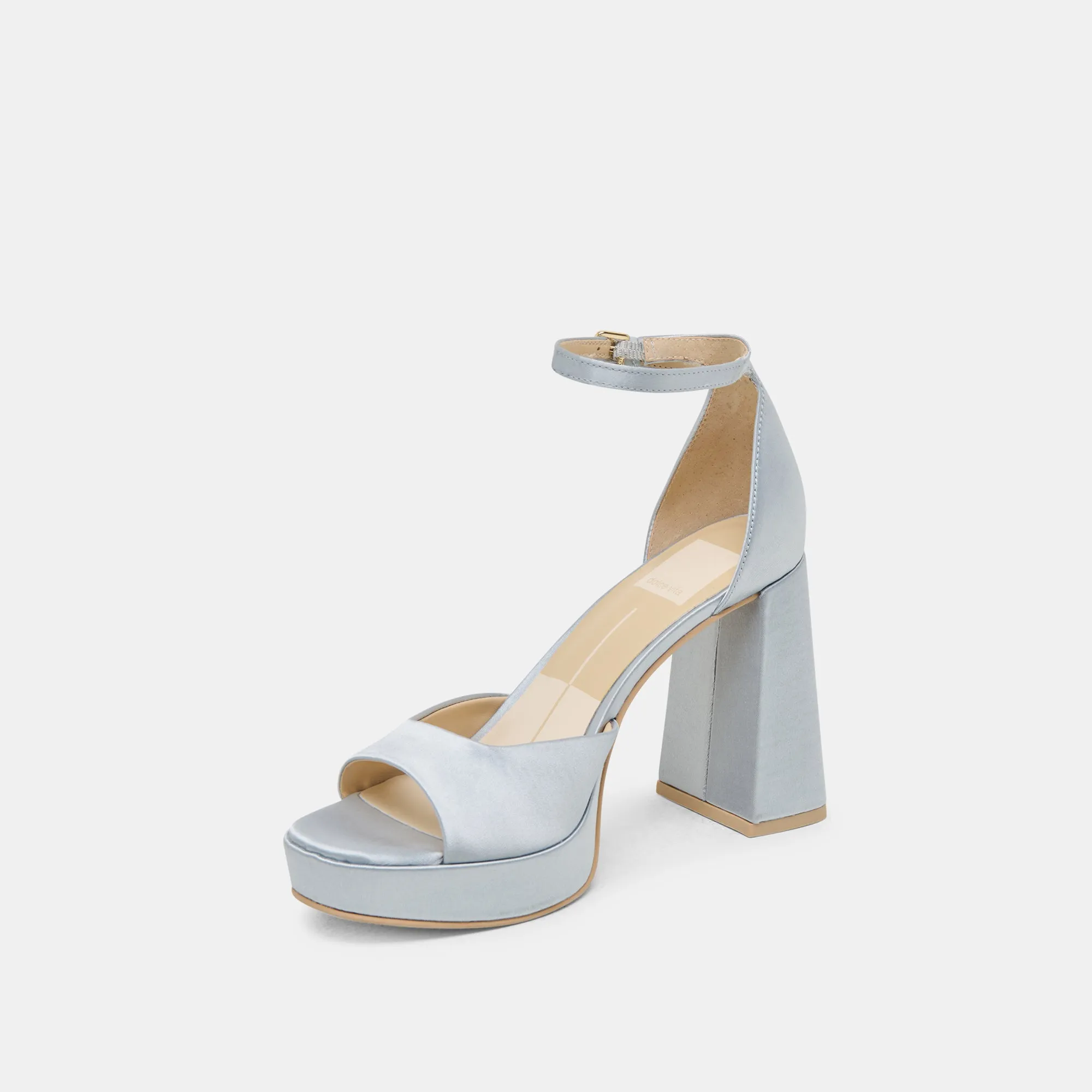 Recycled Polyester PANDRO HEELS LIGHT BLUE SATIN