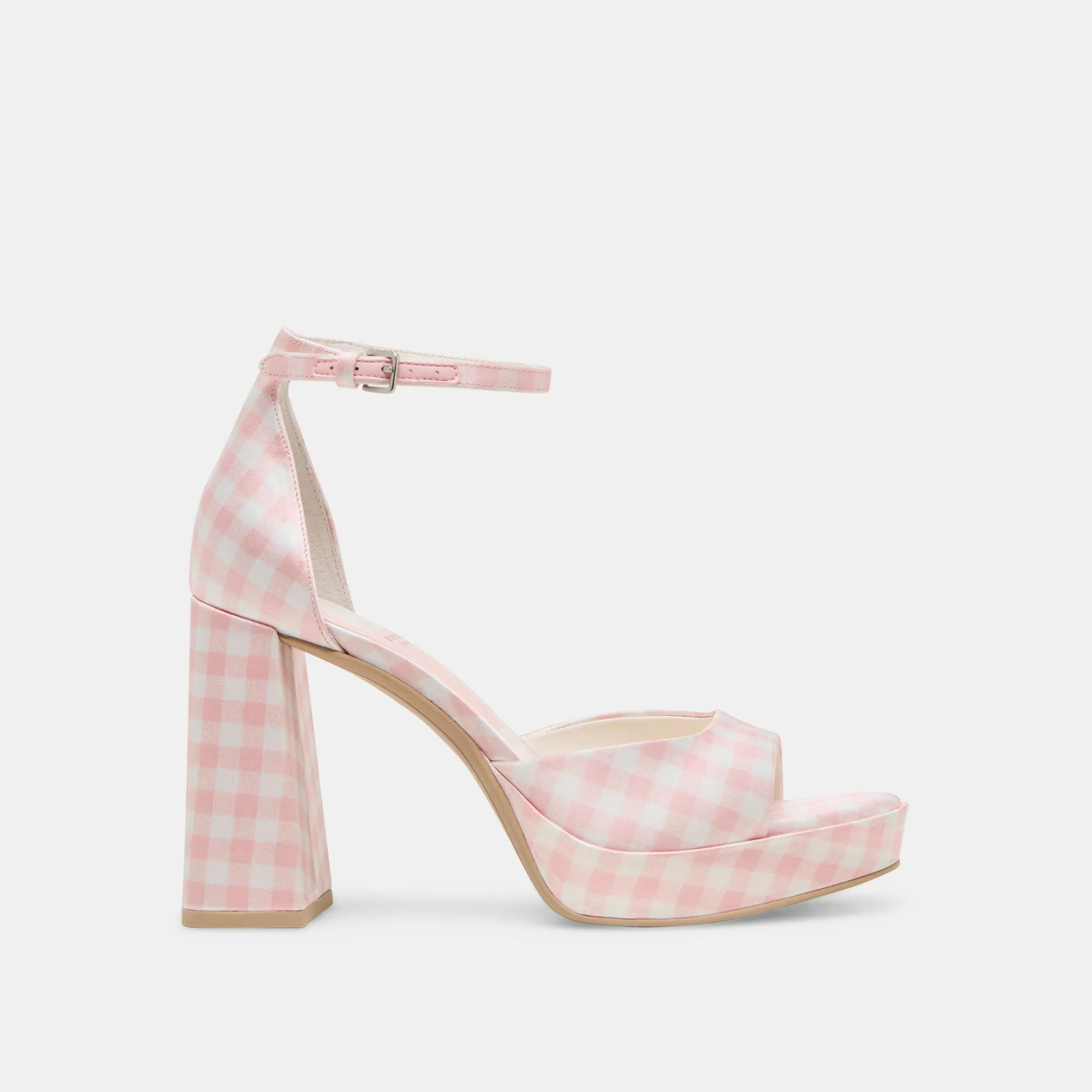 Pressure Relief Zones PANDRO X BYRDIE GOLF HEELS PINK PLAID GINGHAM