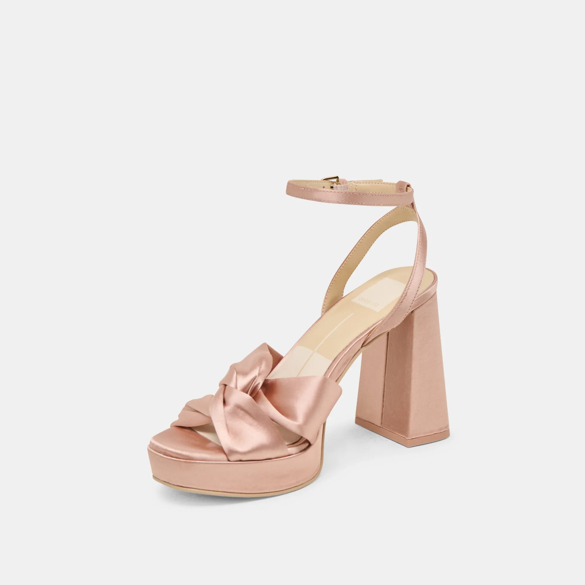 PARLO HEELS BLUSH SATIN Quick Dry Interior Soft Pad