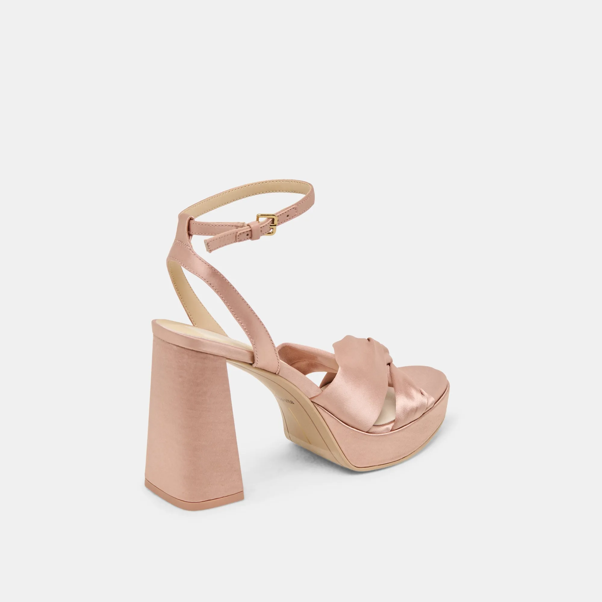 Retro-inspired performance Unique Sole PARLO HEELS BLUSH SATIN