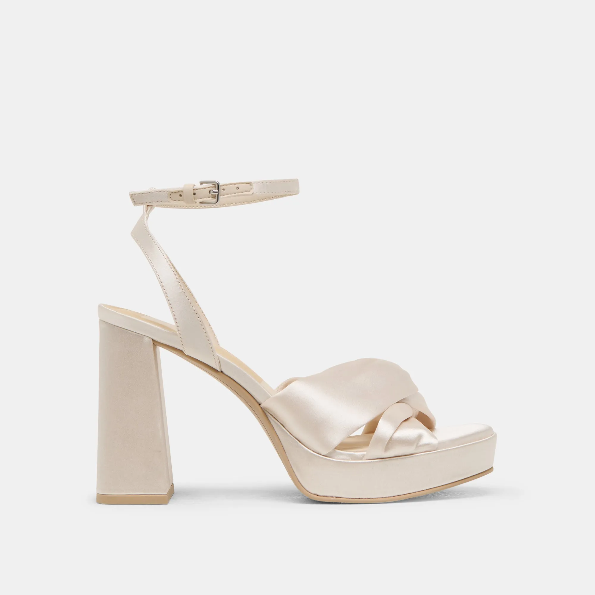 PARLO HEELS IVORY SATIN Breath Ease