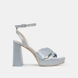 Soft Landing PARLO HEELS LIGHT BLUE SATIN