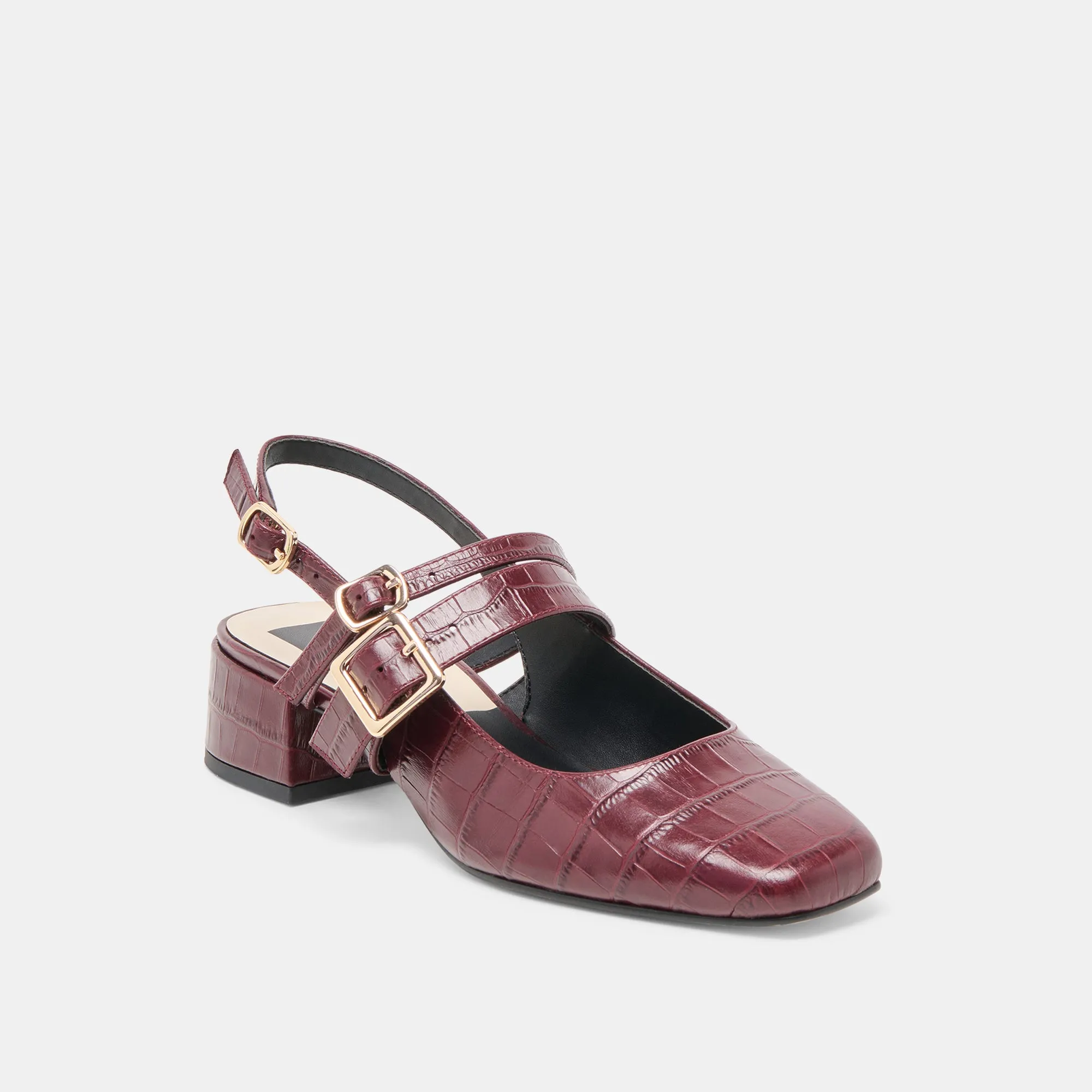 Hyper Breathable Upper PATZY HEELS OXBLOOD EMBOSSED LEATHER