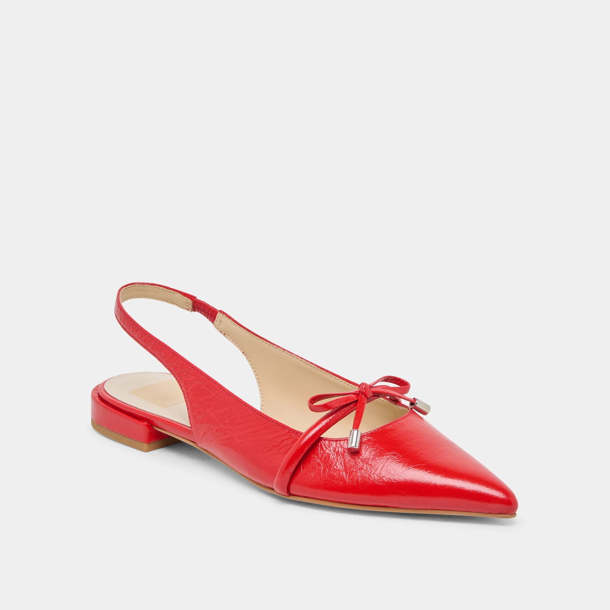 PAYGE FLATS CHILI CRINKLE PATENT Square Cut