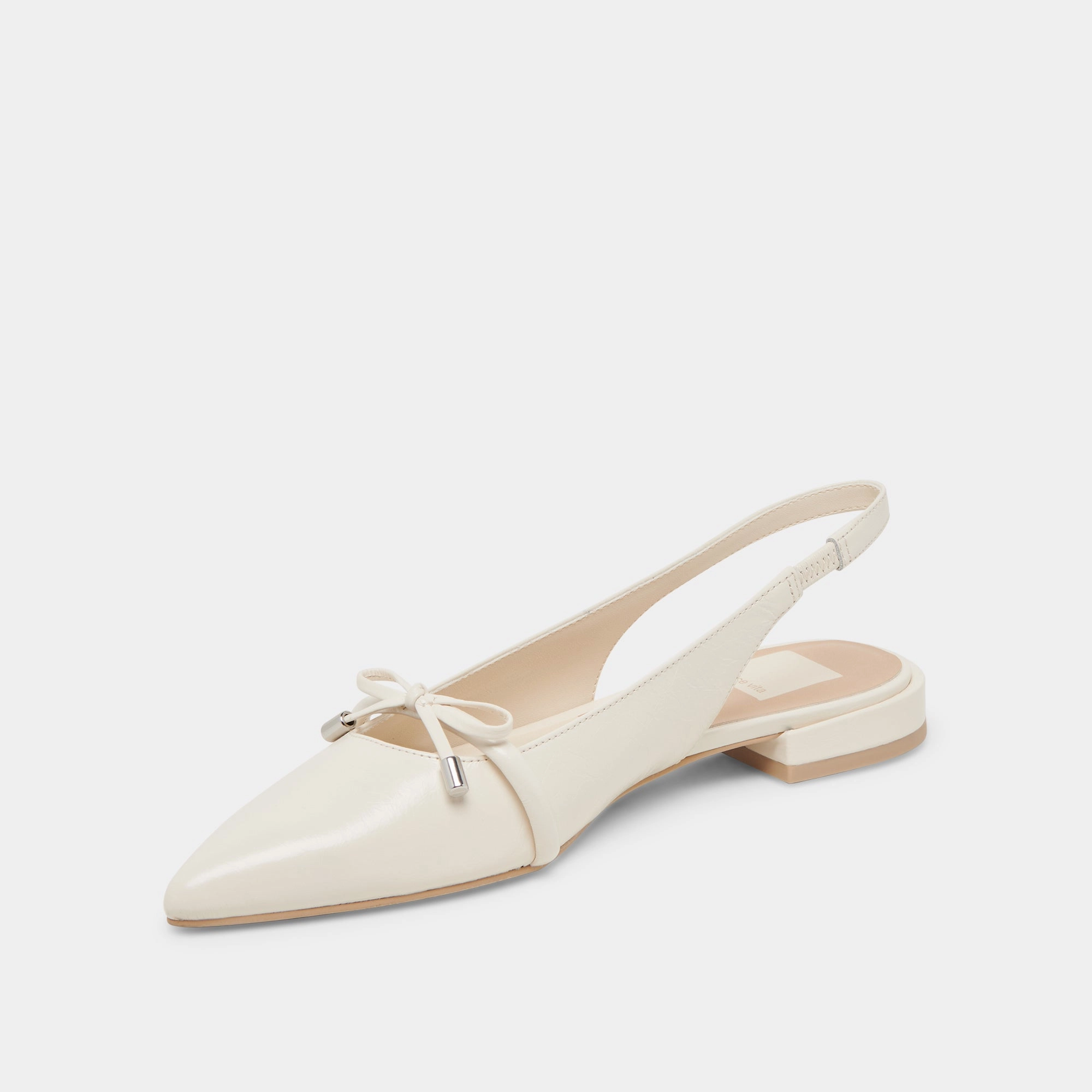 Fast Ship Eye Catching PAYGE FLATS OFF WHITE CRINKLE PATENT