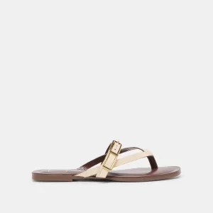 weekenders' options PIERS SANDALS BEIGE CROCO EMBOSSED LEATHER