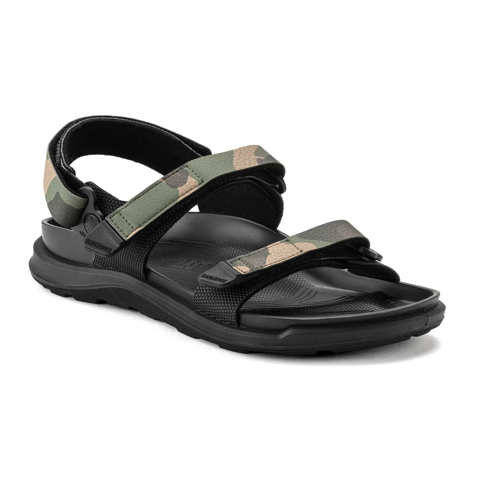 Birkenstock Kalahari Backstrap Sandal (Women) - Black/Camo Birko-Flor Futura Daily Sharp French Fit