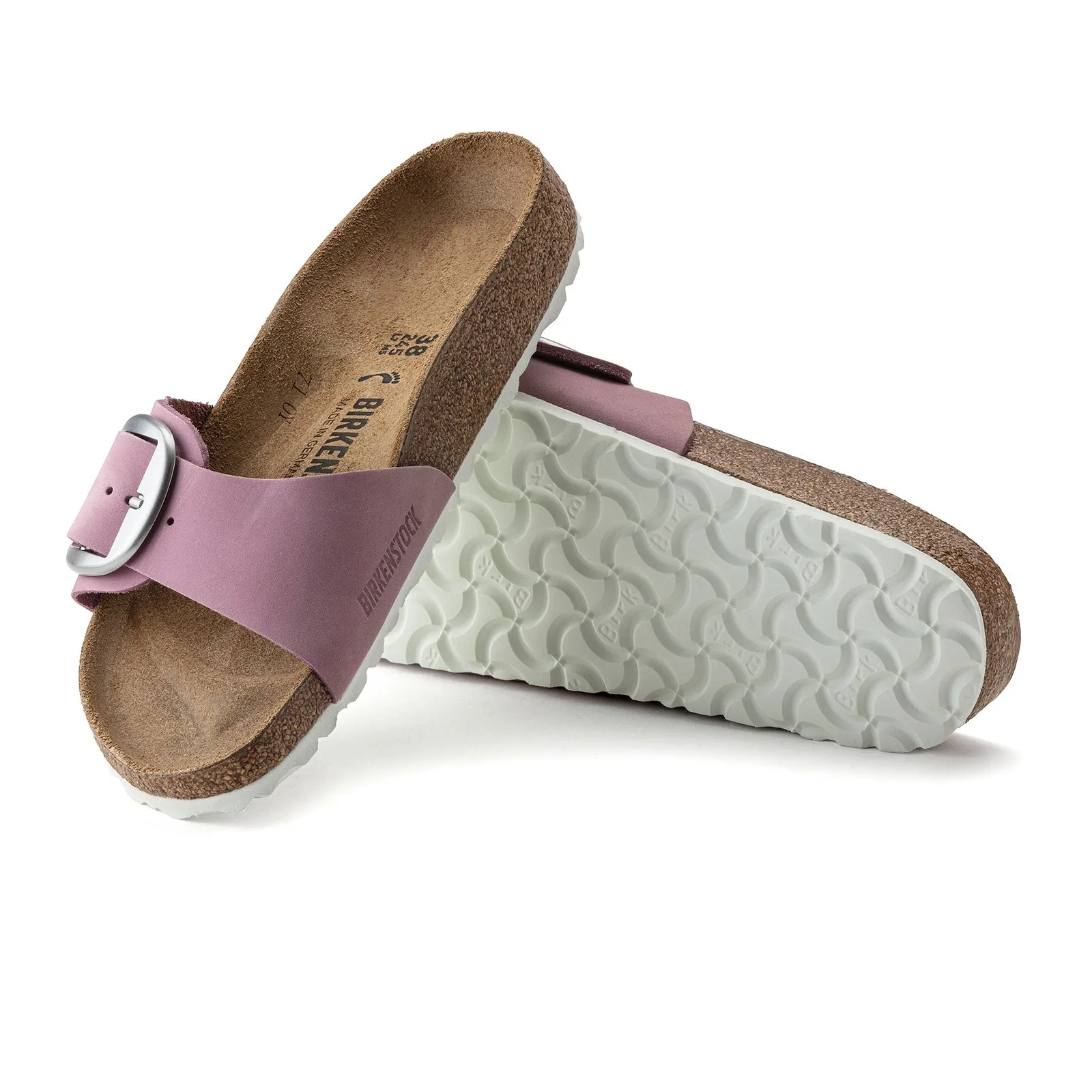 Birkenstock Madrid Big Buckle Narrow Slide Sandal (Women) - Orchid Nubuck Summer Flow Spring step