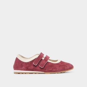 SWAN SNEAKERS BURGUNDY SUEDE Designer Quality