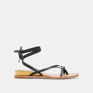 RUDIE SANDALS BLACK LEATHER All-weather chic