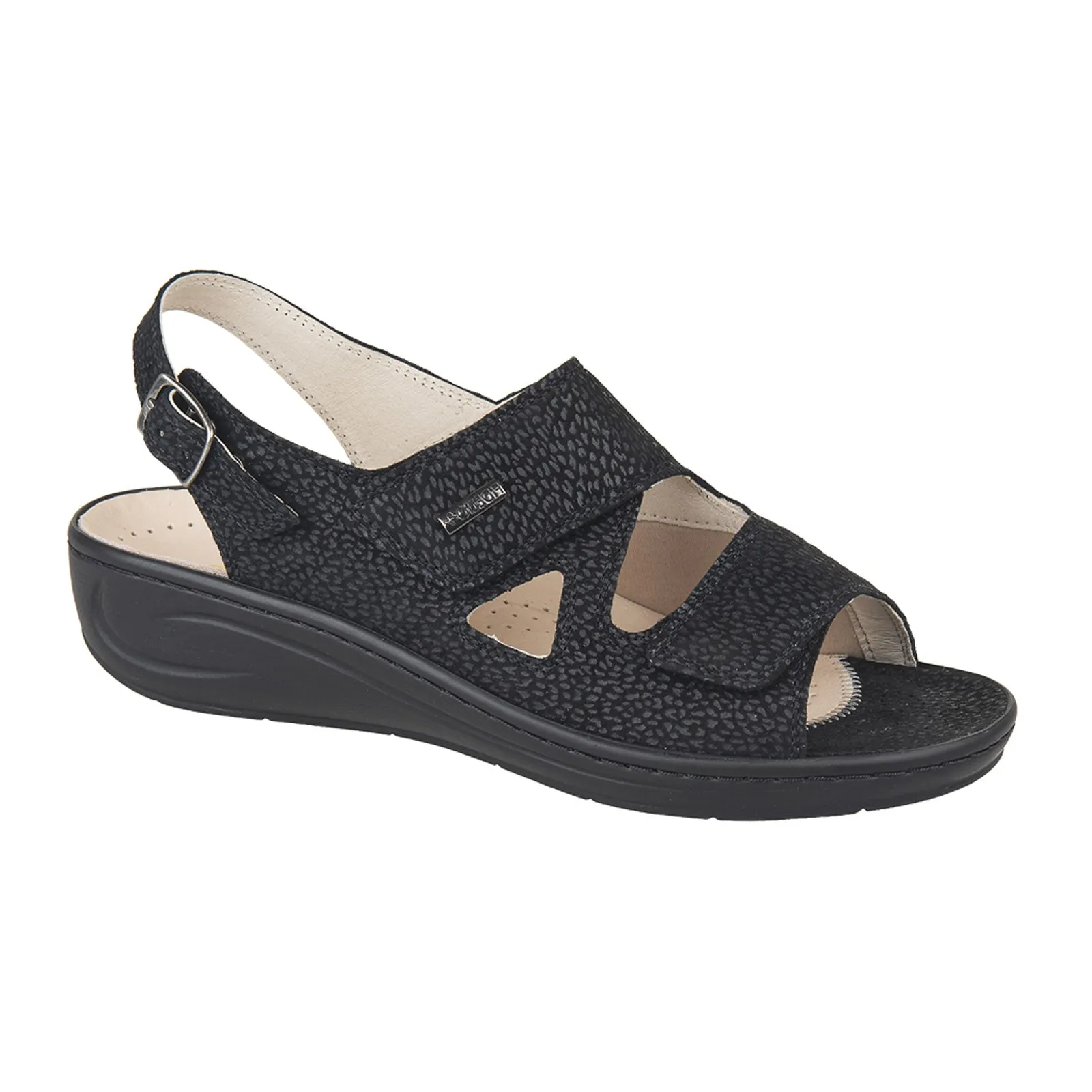 Fidelio Fabia Backstrap Sandal (Women) - Black Licenze Minimal Slide