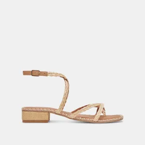 worker - style BRINN SANDALS LT NATURAL RAFFIA