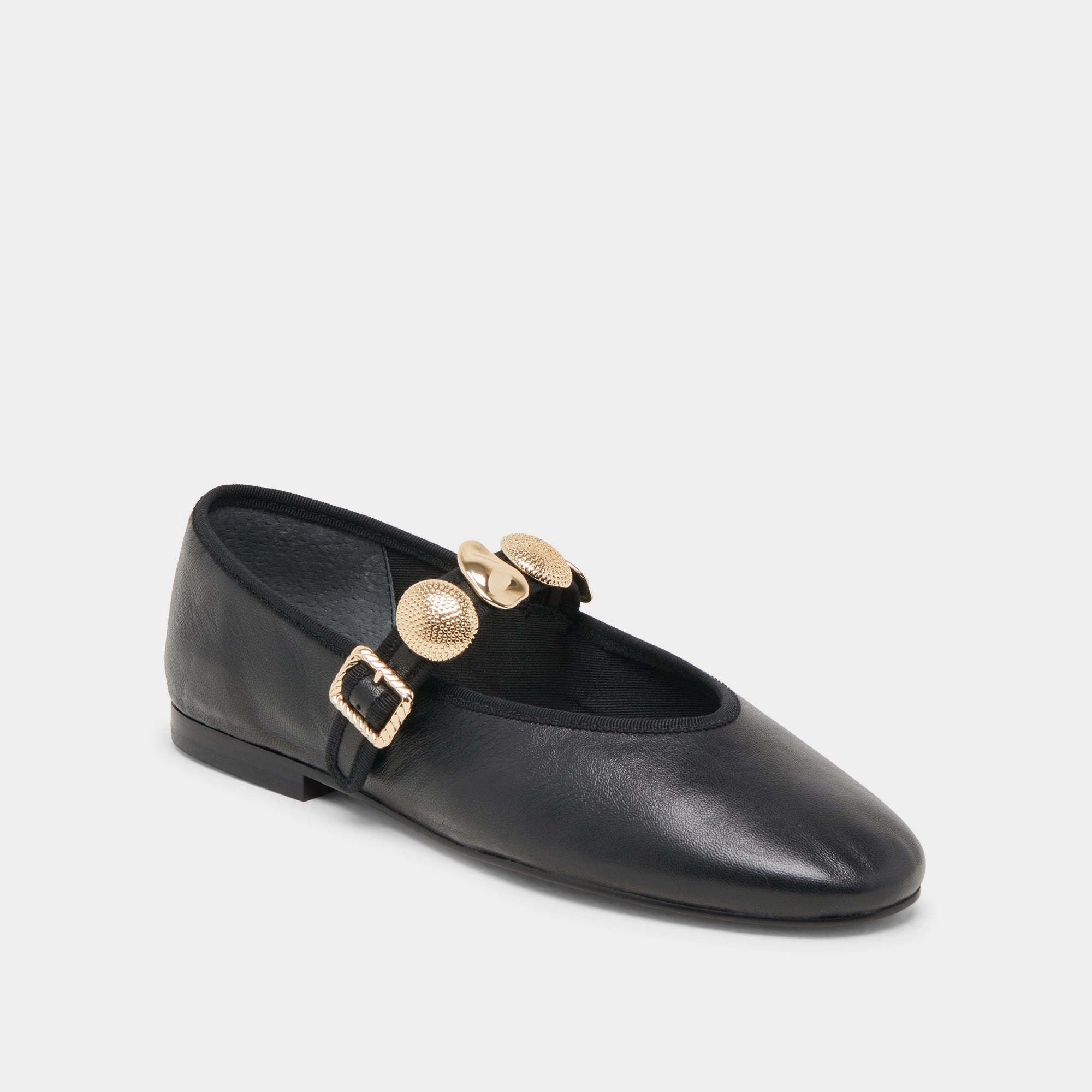 Soft Finish RELAN BALLET FLATS BLACK LEATHER