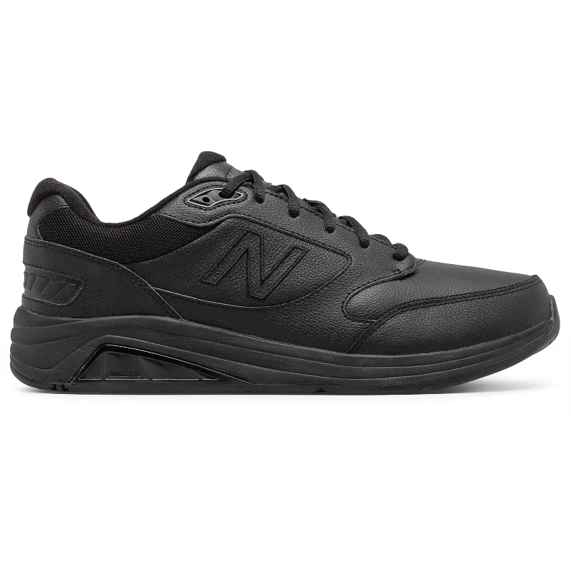 New Balance Men`s MW928 Black Leather Heat Sealed Seams