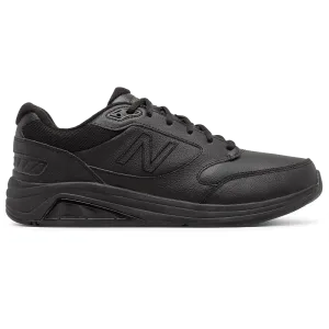 New Balance Men`s MW928 Black Leather Lace Up Closure Mechanism Iconic lining