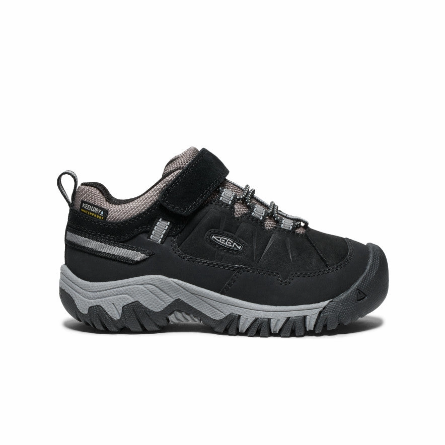 lace - up closure Little Kids' Targhee IV Waterproof Hiking Shoe  |  Black/Steel Grey