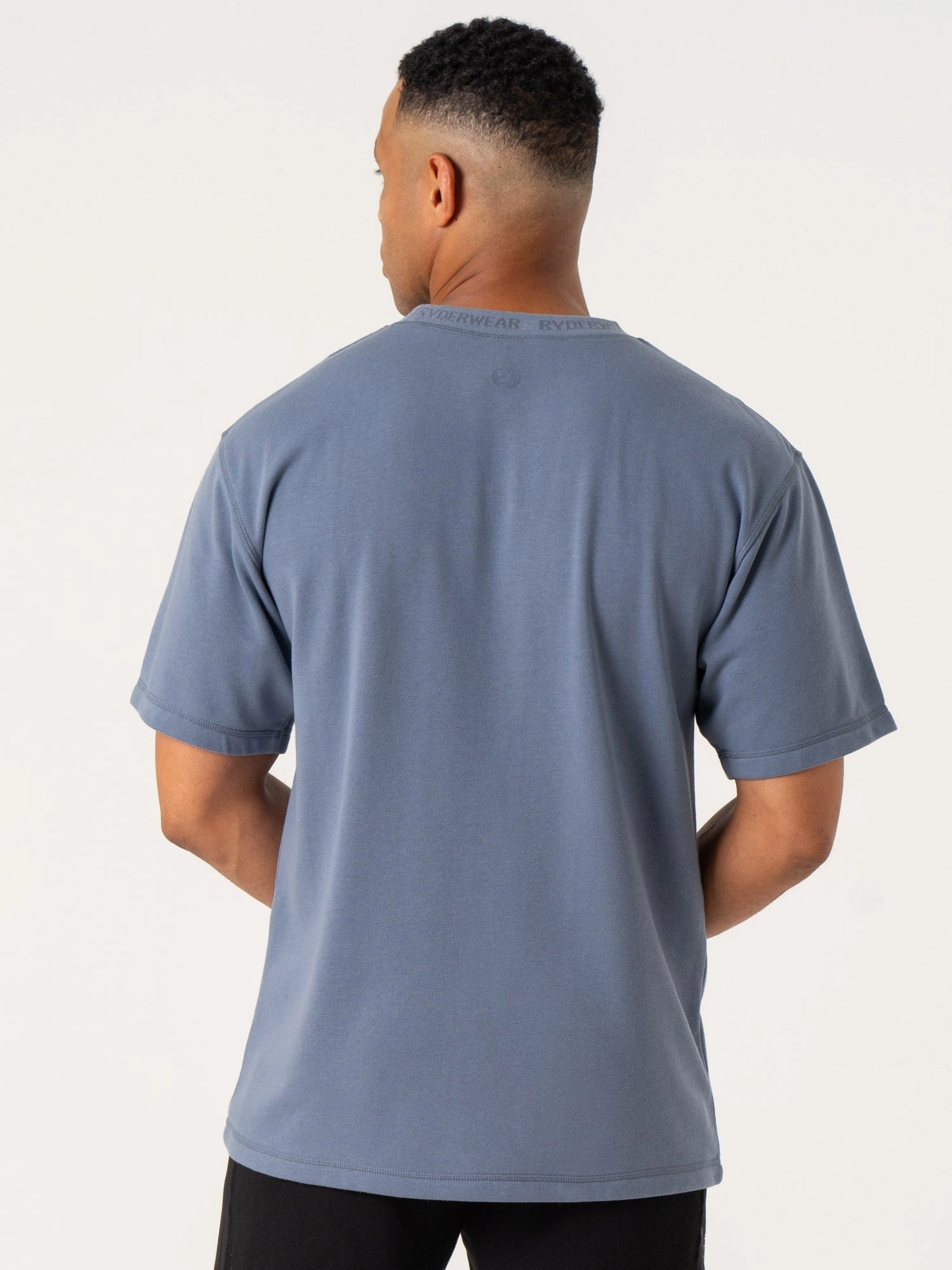 CompactWeave Pursuit Fleece T-Shirt - Denim Blue