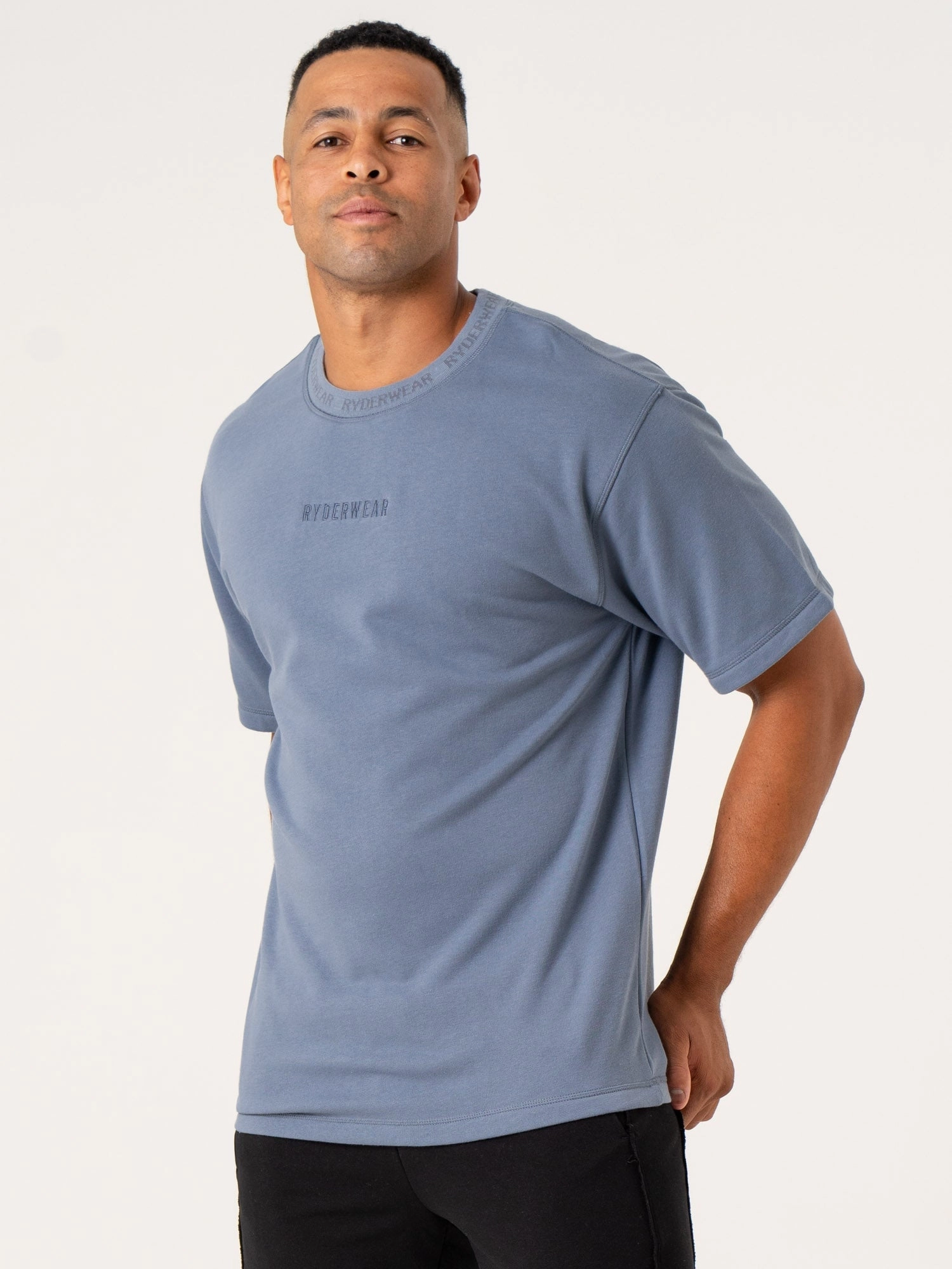 Crown Fit Pursuit Fleece T-Shirt - Denim Blue