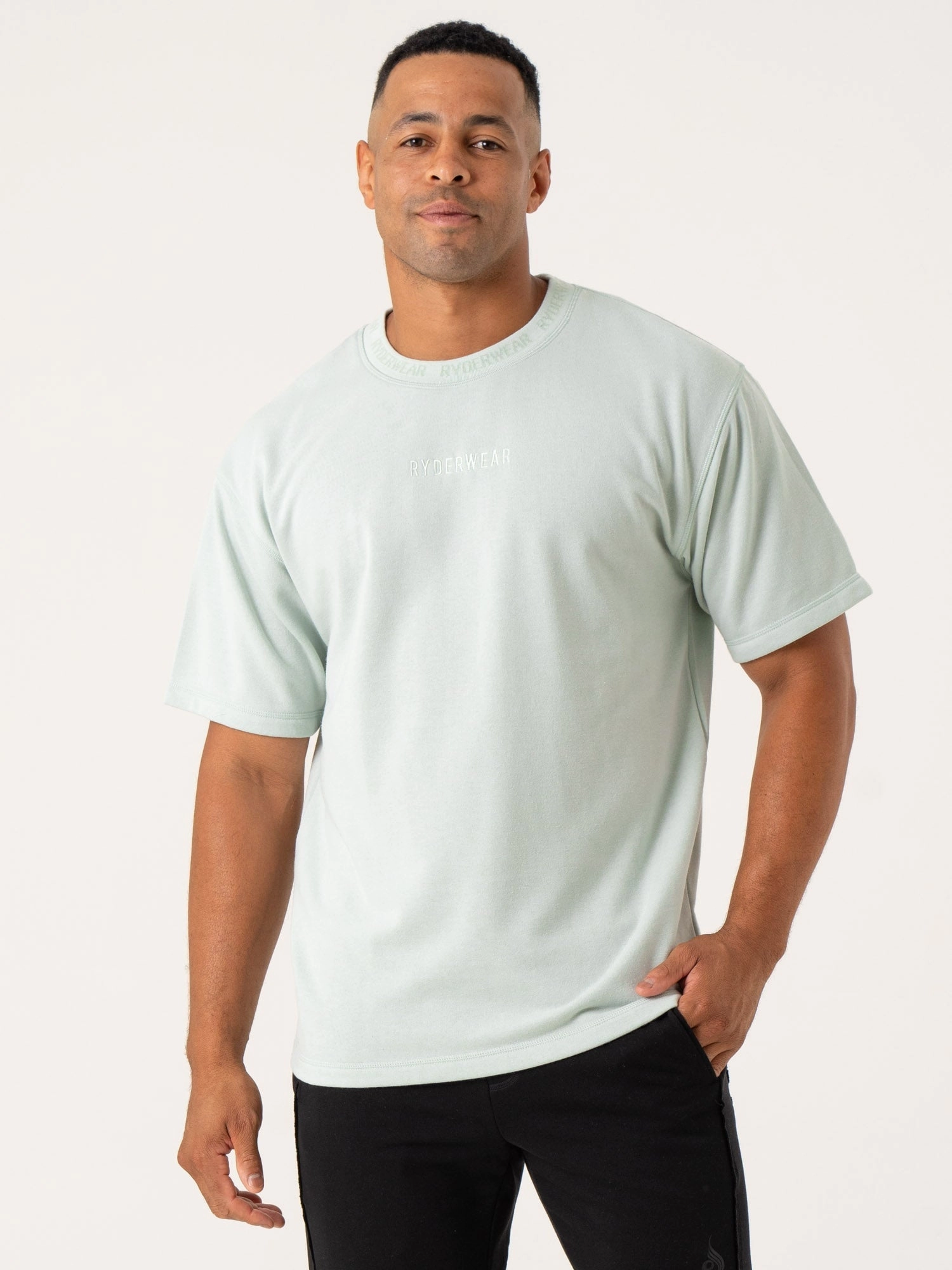 Pursuit Fleece T-Shirt - Spearmint NonBindingEdges ShrinkageFree Fabric