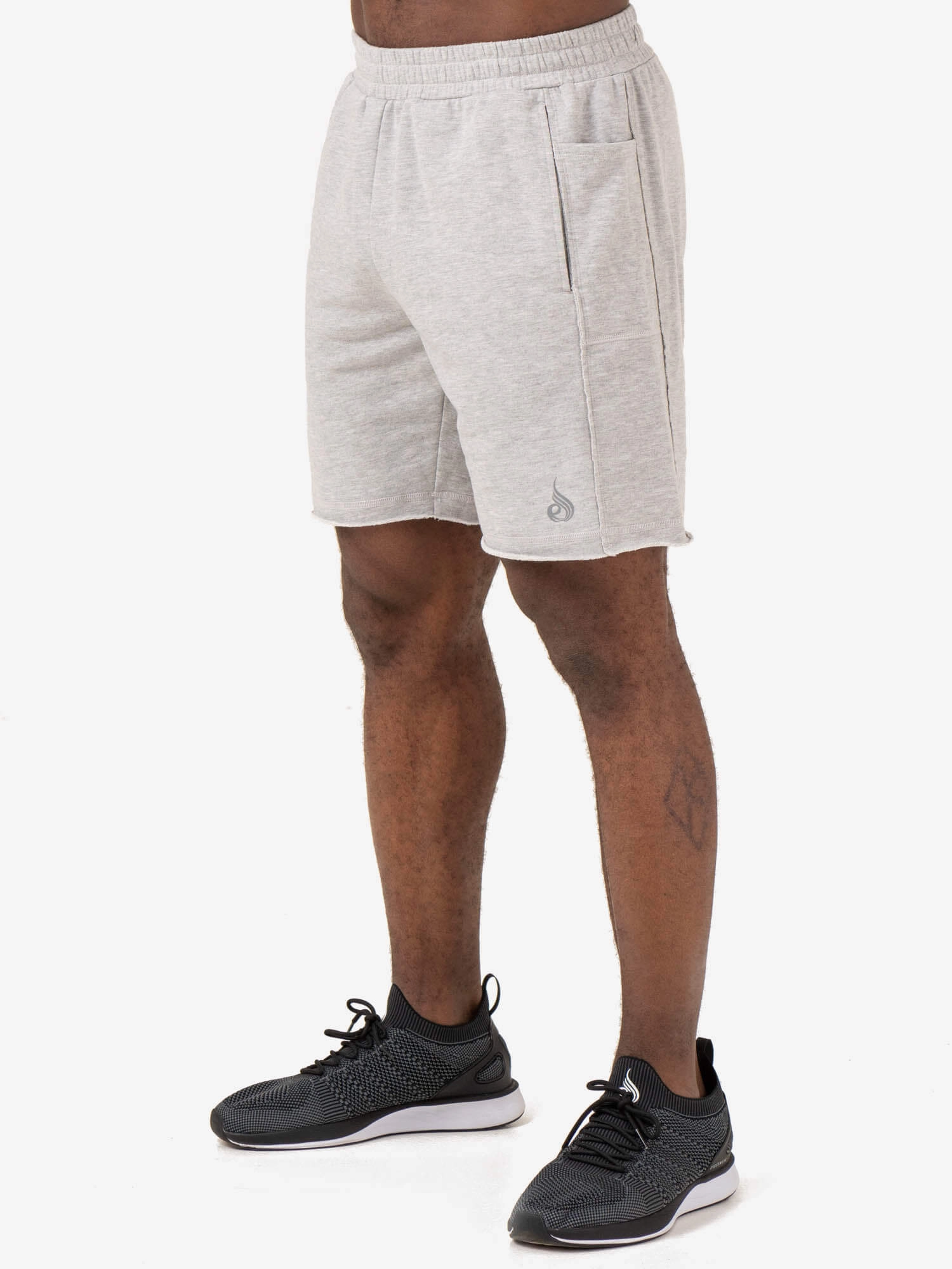 EcoFriendly Dye AntiStaticLining Pursuit Track Shorts - Light Grey Marl