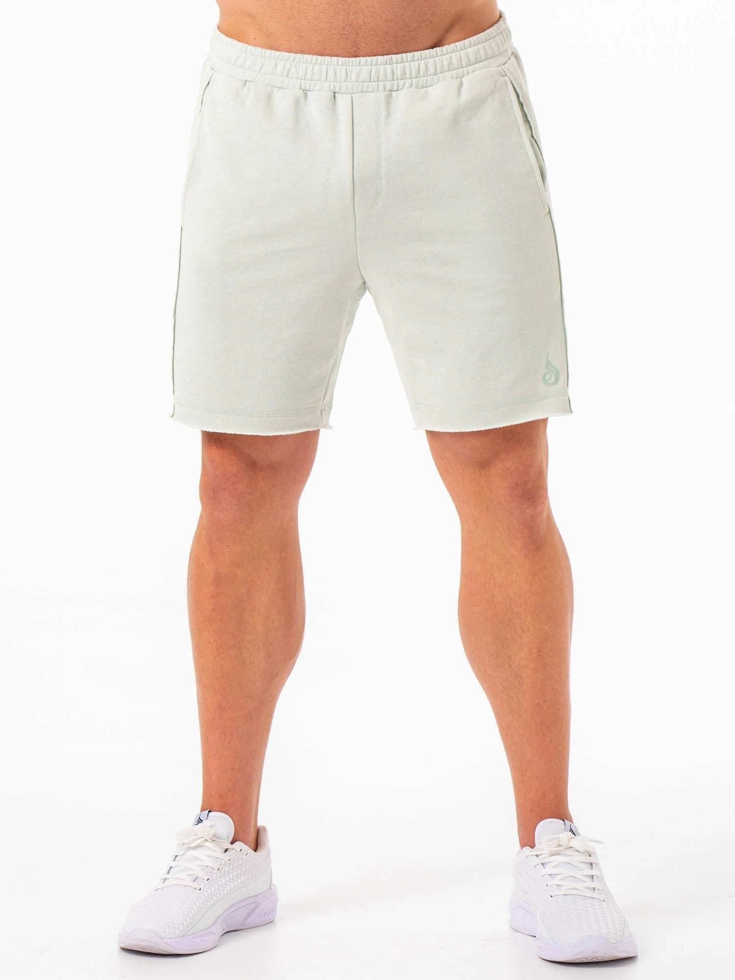 Pursuit Track Shorts - Spearmint Glitter Glow MicroPerforatedTexture