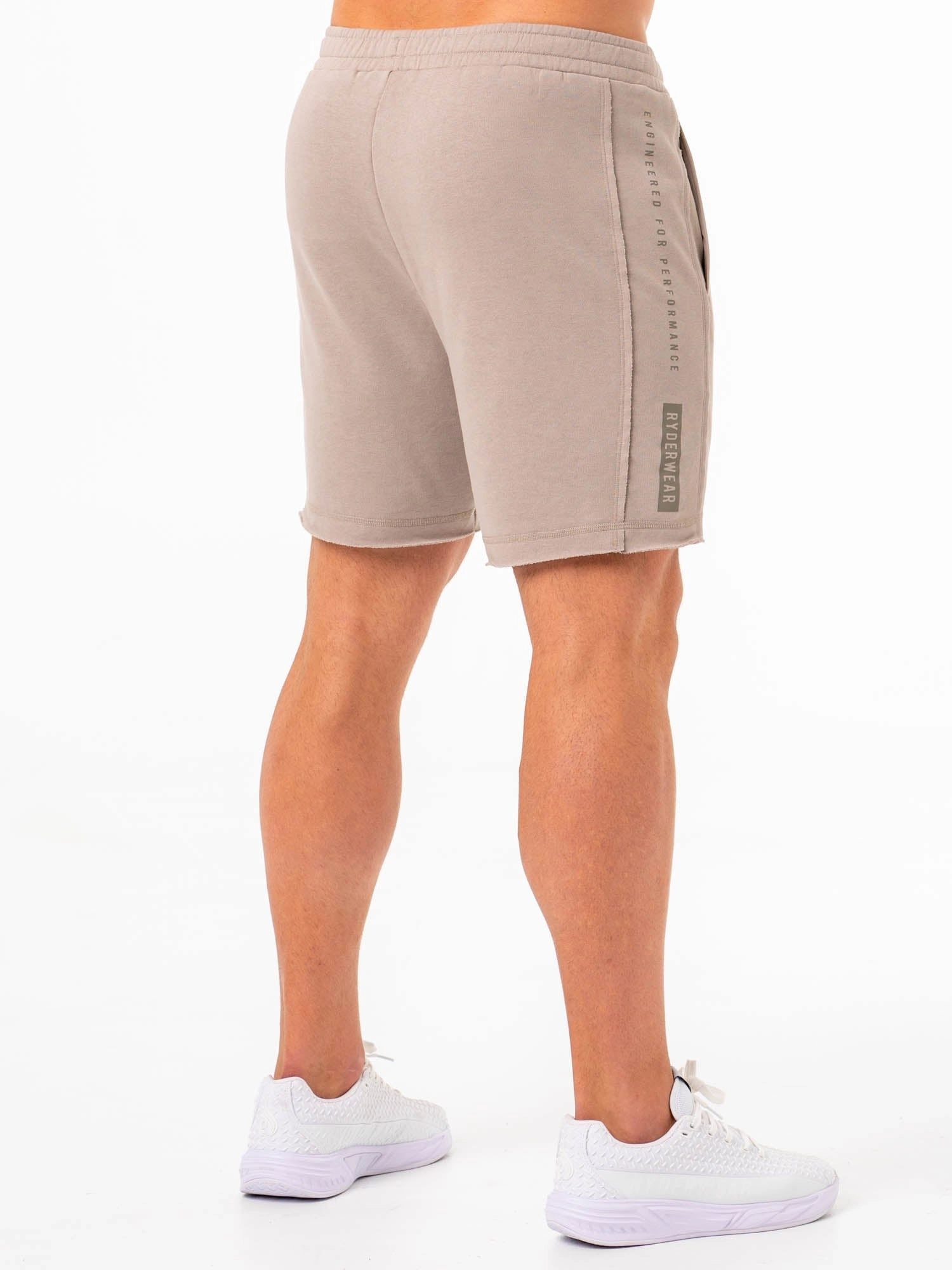UVProtection Coating Pursuit Track Shorts - Taupe