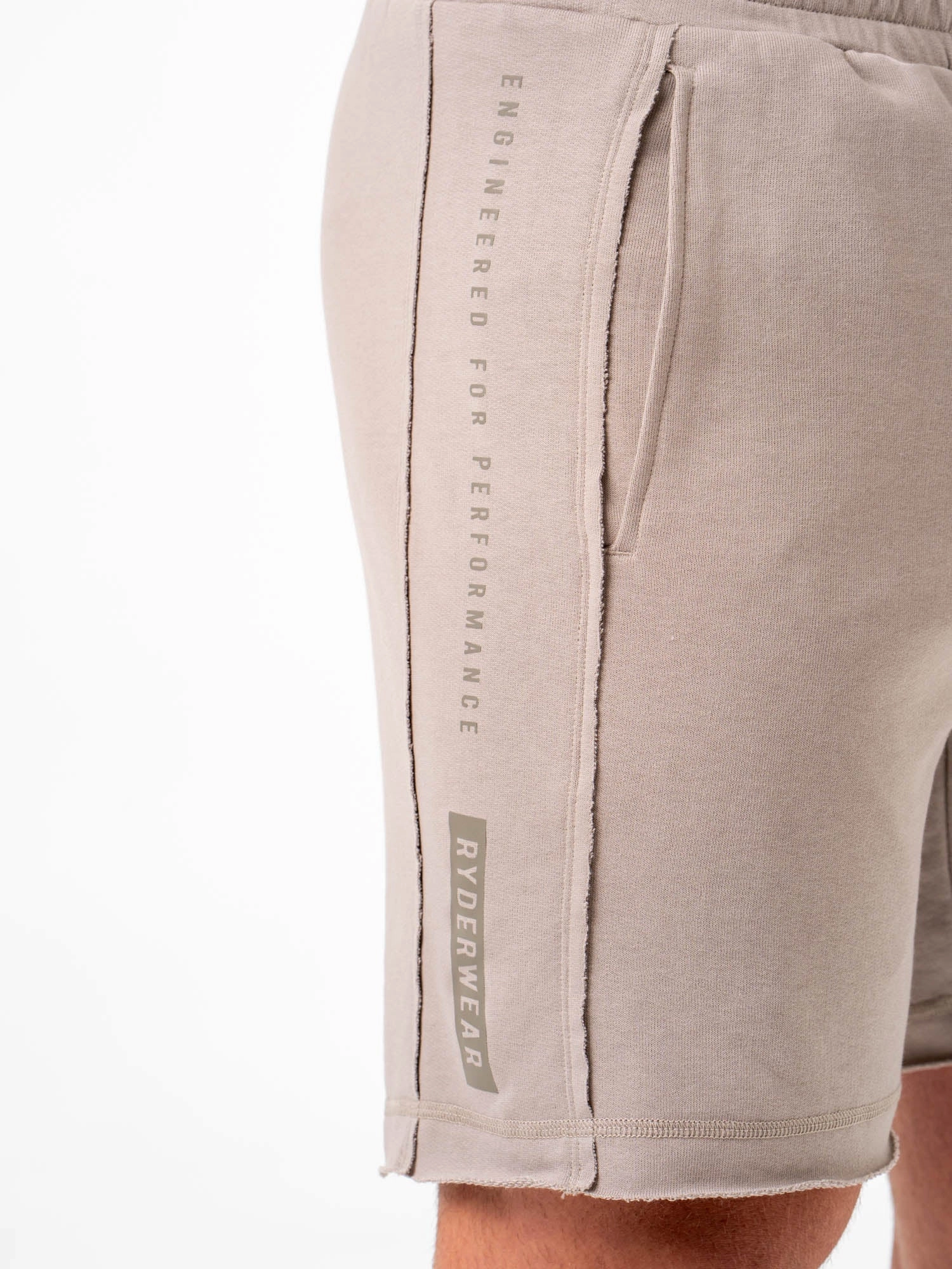 Adjustable Straps Pursuit Track Shorts - Taupe