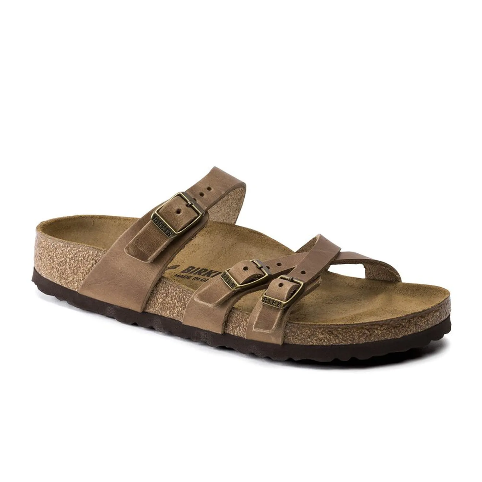Polymetric Cushioning Birkenstock Franca Narrow Slide Sandal (Women) - Tobacco Oiled Leather