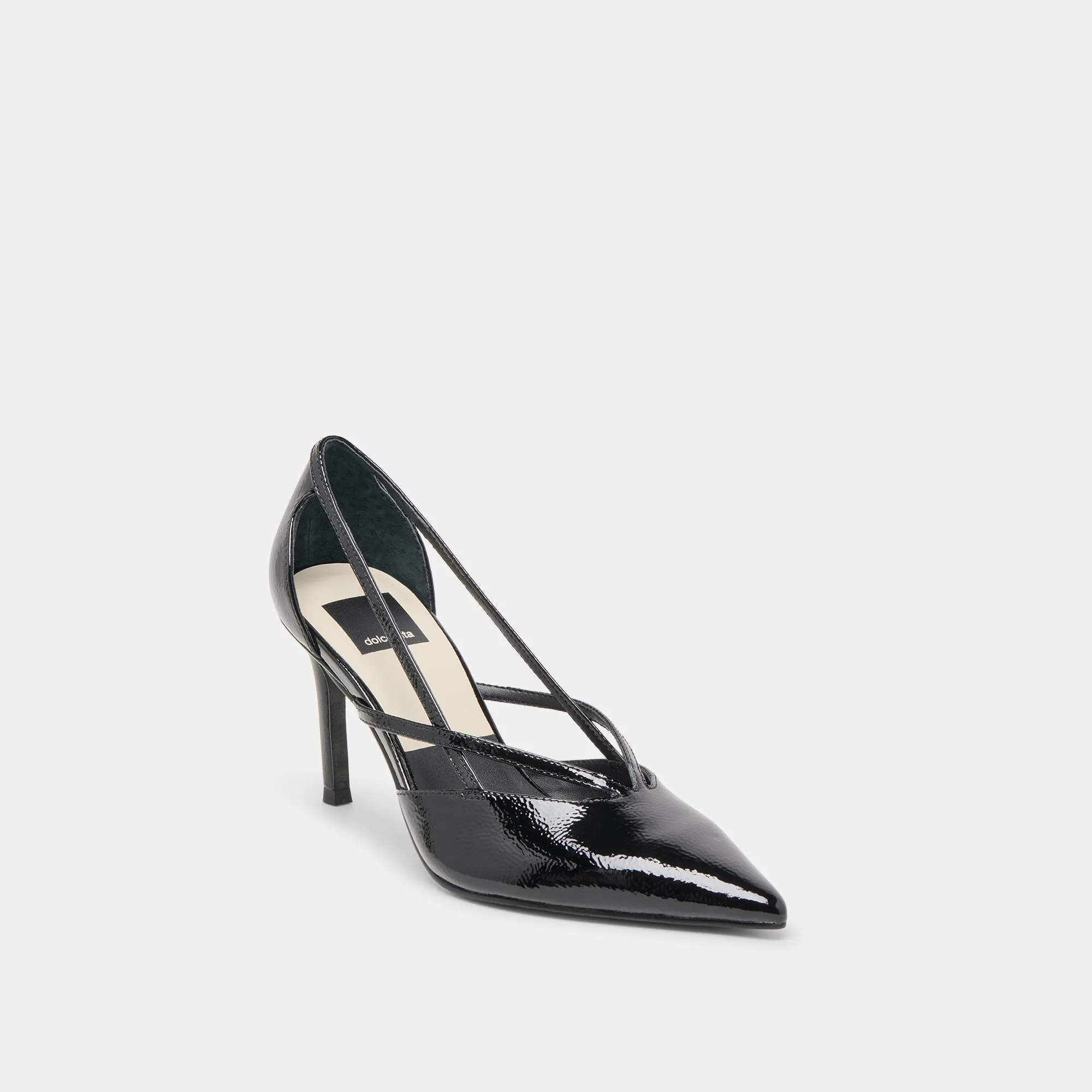 KAINE HEELS MIDNIGHT CRINKLE PATENT LEATHER Neutral Use Weekend Routine
