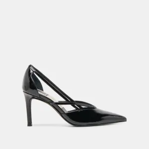 MemoryFoamInsole EVA Composite KAINE HEELS MIDNIGHT CRINKLE PATENT LEATHER
