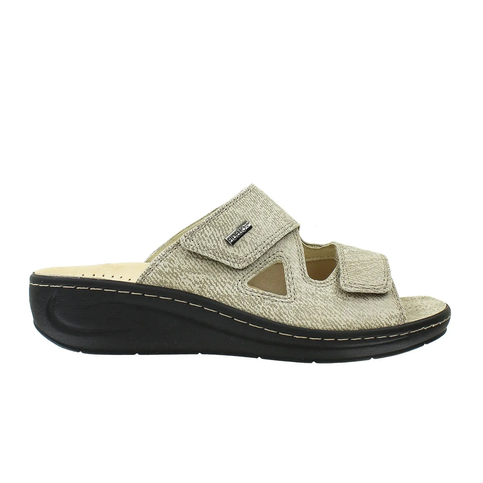 Fidelio Linz Slide Sandal (Women) - Nocciola Earth Moisture Wicking Fabric anatomical design