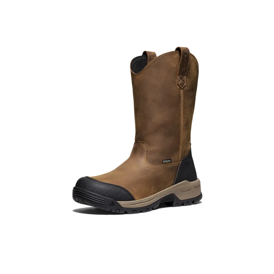 Men's Evanston Pull-On Waterproof Boot (Soft Toe)  |  Bison/Black Relax Mode Slip