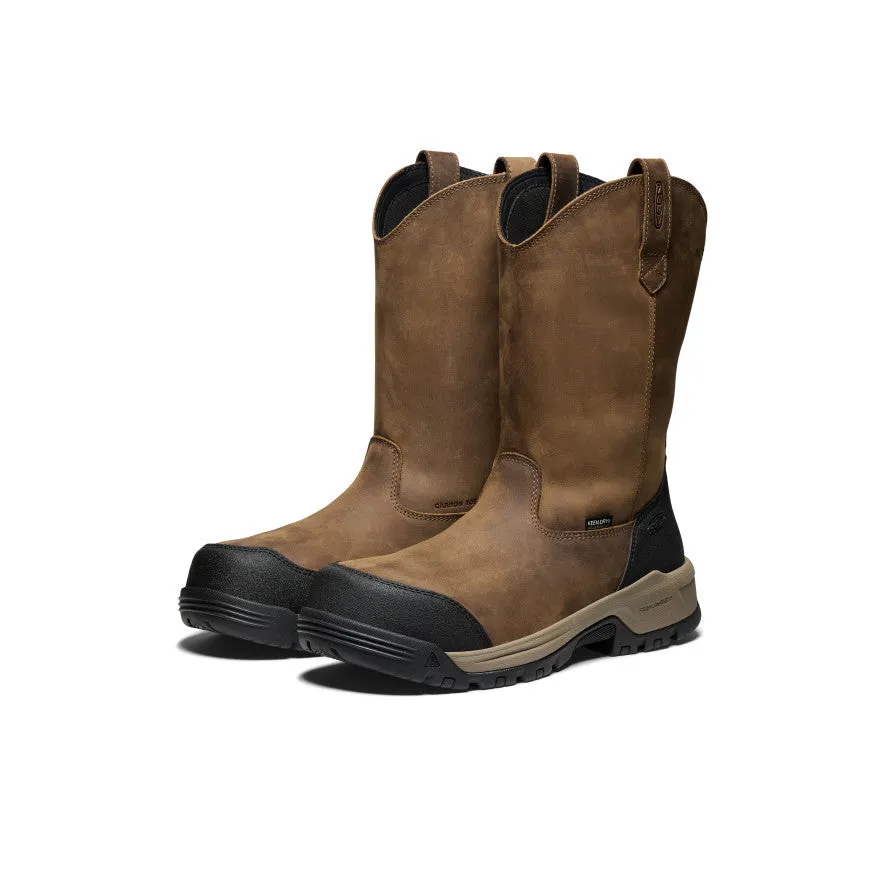 Men's Evanston Pull-On Waterproof Boot (Carbon Toe)  |  Bison/Black Versatile Slip On