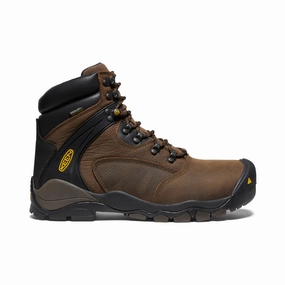 Men's Louisville 6" Waterproof Boot (Steel Toe)  |  Cascade Brown Pure White All Weather Windy Weather