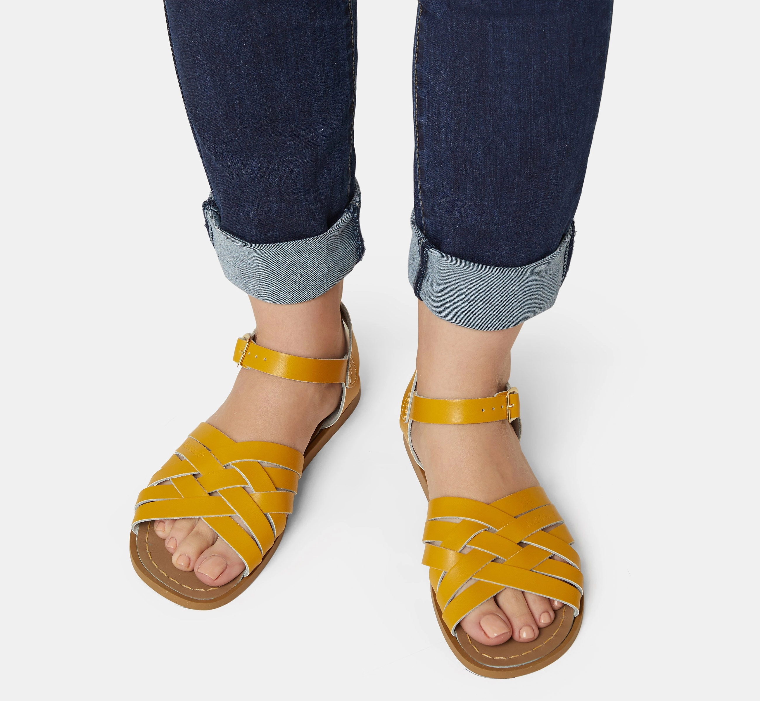 Comfortable And Practical Urban Escape Retro Mustard Womens Sandal