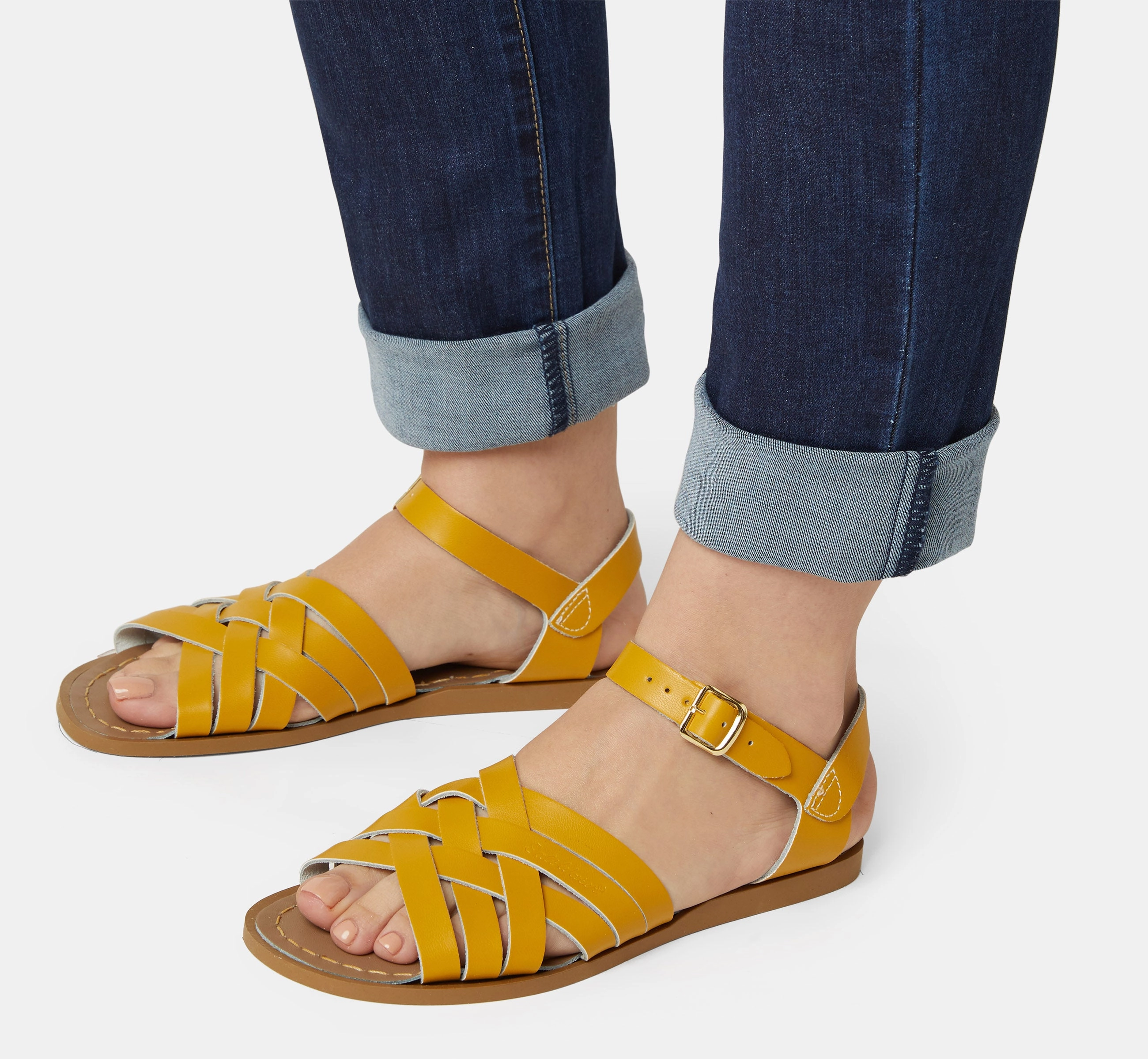 Retro Mustard Womens Sandal Daily Wear Shoes