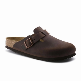 Birkenstock Boston Soft Footbed Clog (Unisex) - Habana Oiled Leather Extended Use