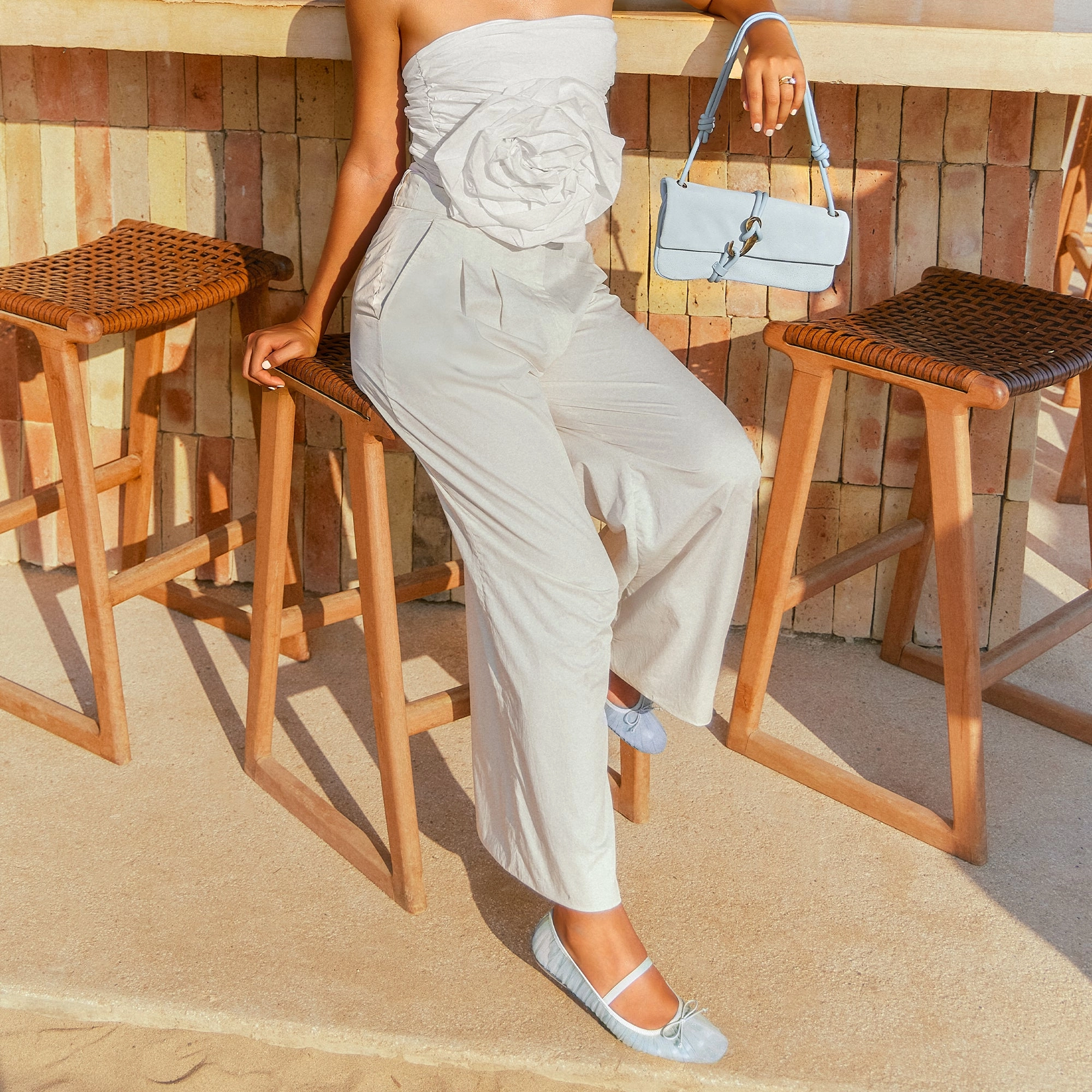 RAEVEN BALLET FLATS LIGHT BLUE TULLE Funky Design Elegant Lines