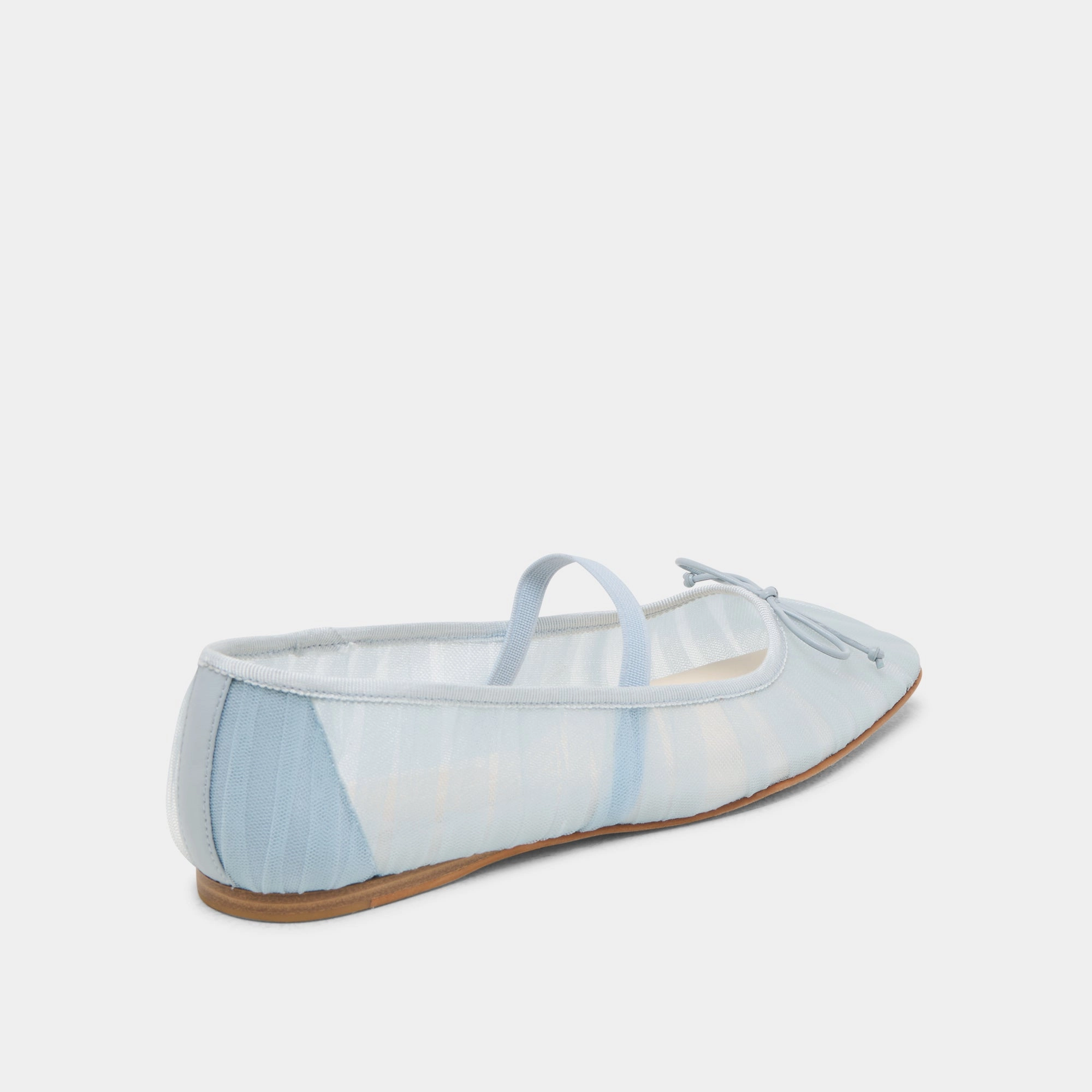 RAEVEN BALLET FLATS LIGHT BLUE TULLE Statement Heel Alluring Appeal
