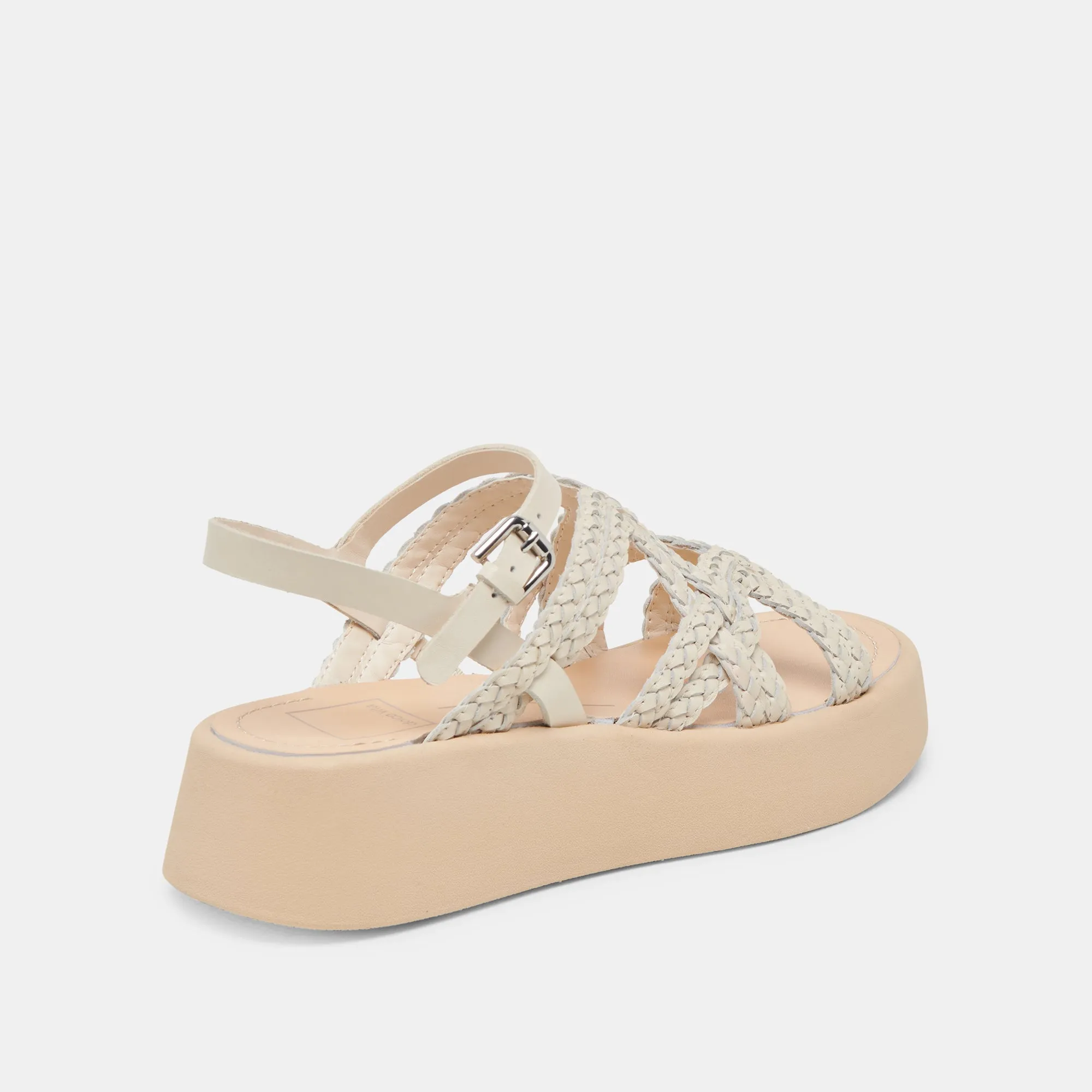 texture - type GATSBY SANDALS CREME LEATHER