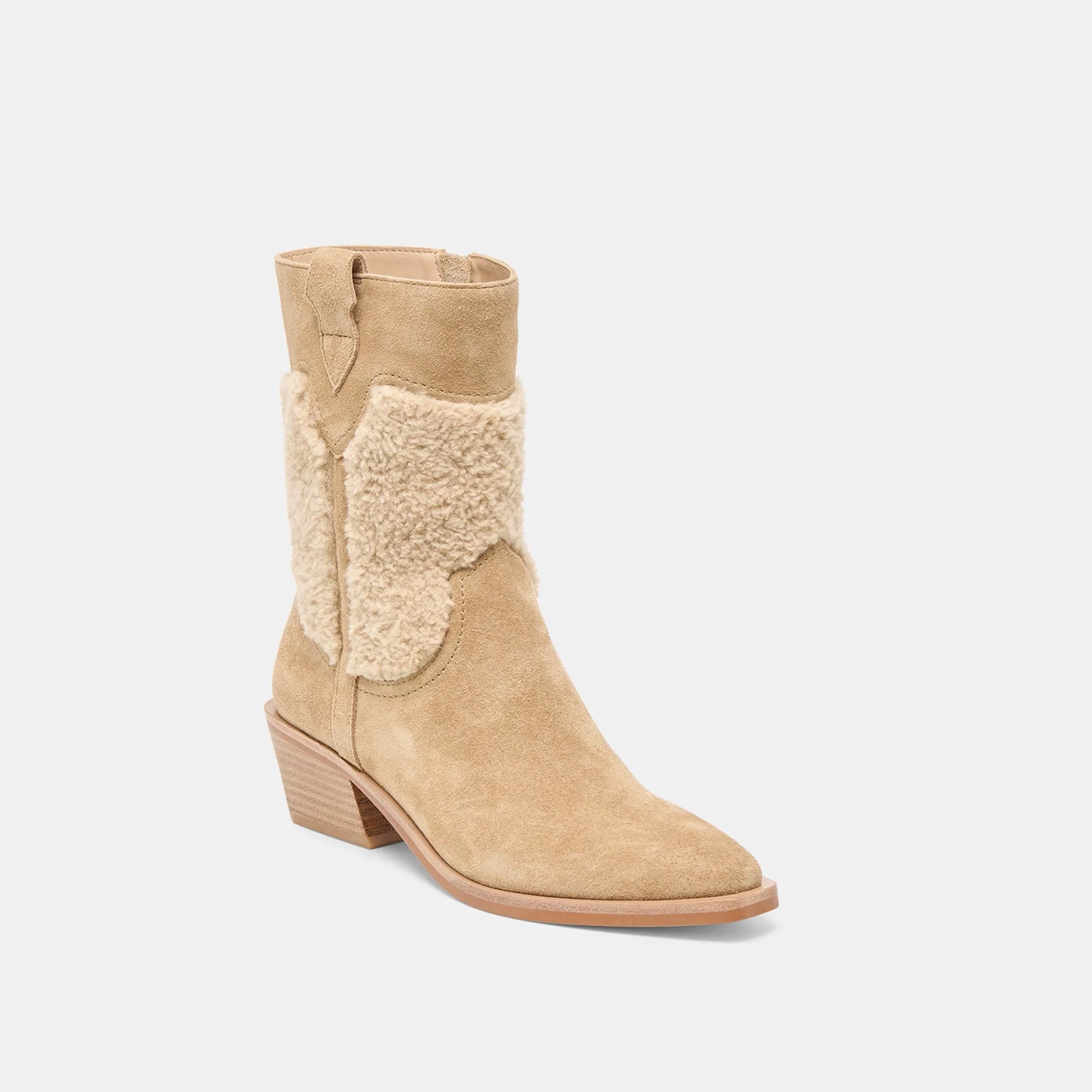 SALIL PLUSH BOOTS DK TAUPE SUEDE Molded Arch Contour