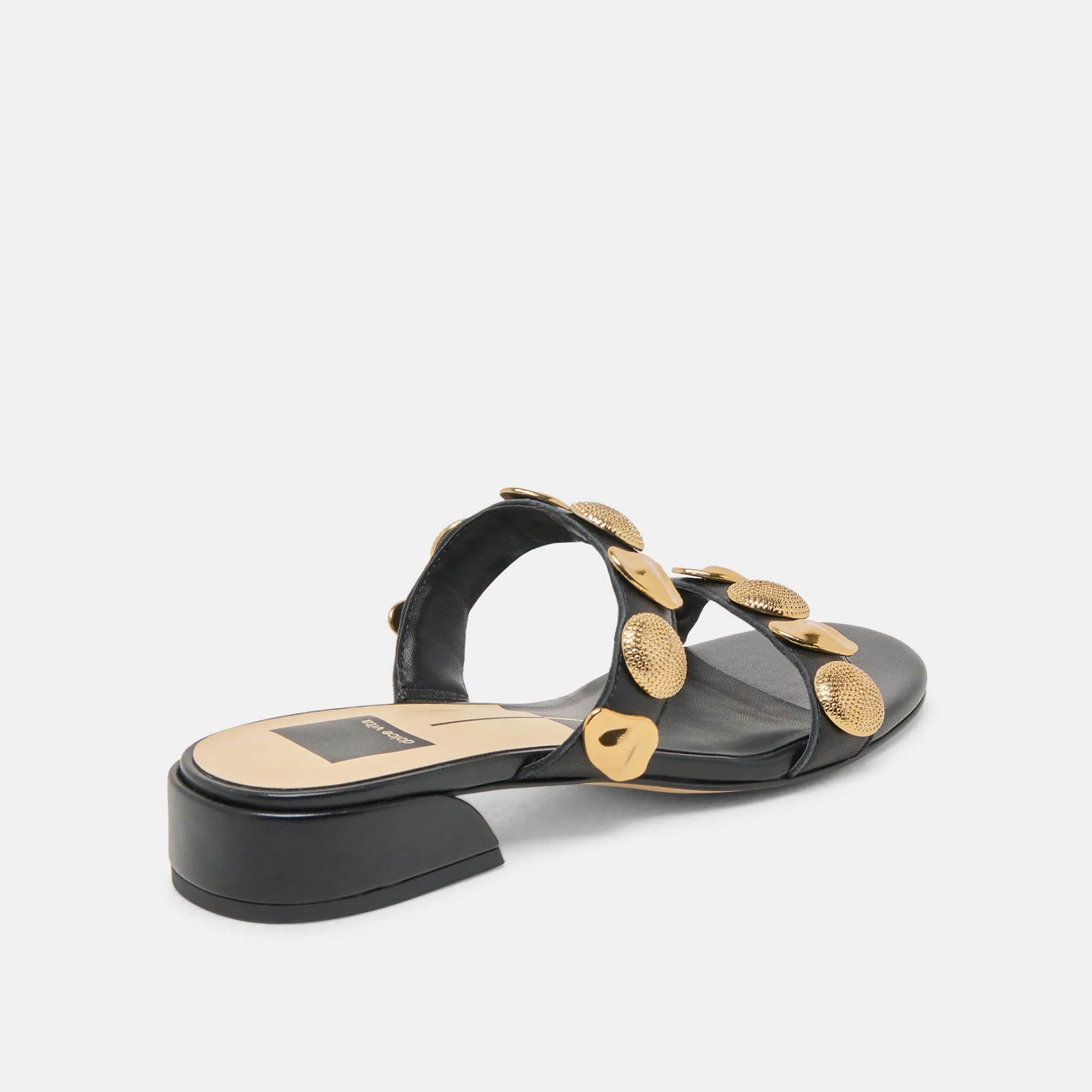 FARROW SANDALS BLACK LEATHER Built-In Support