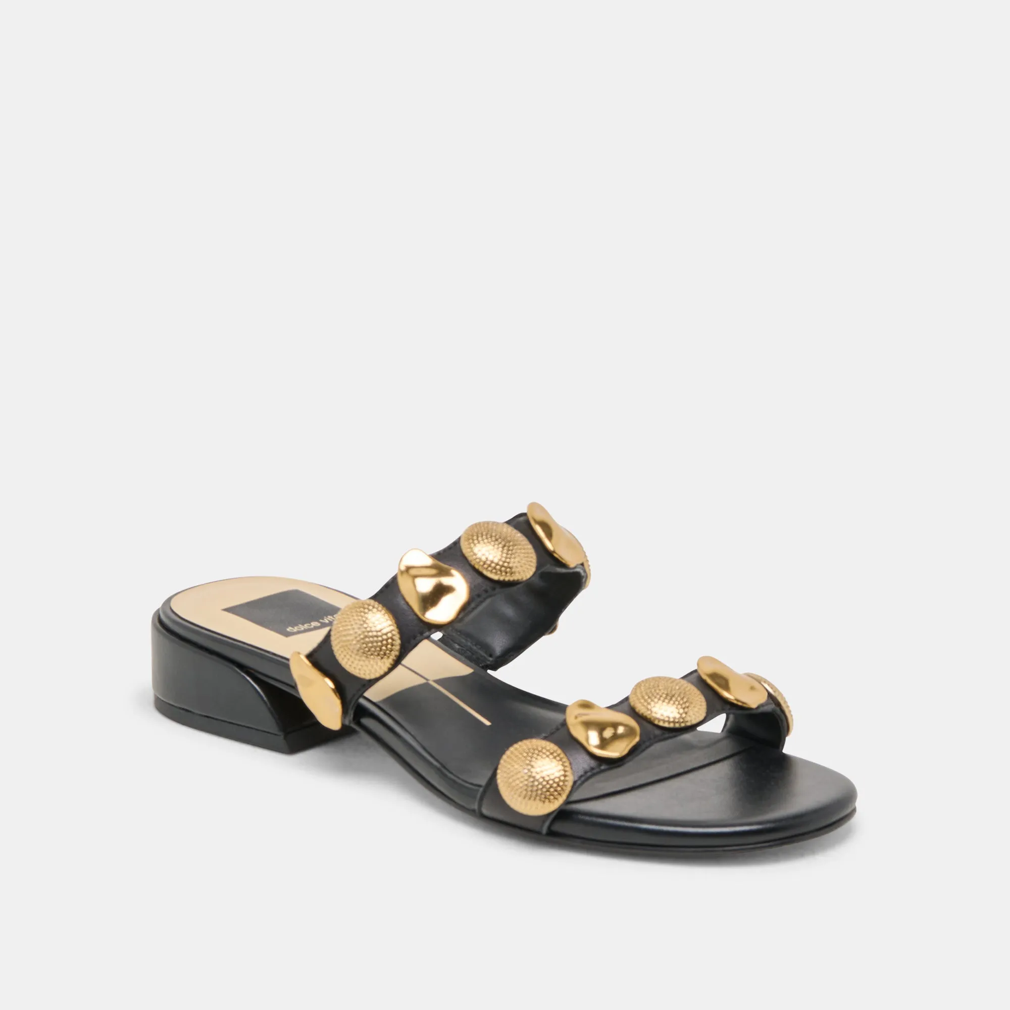 FARROW SANDALS BLACK LEATHER Streamlined silhouette morning