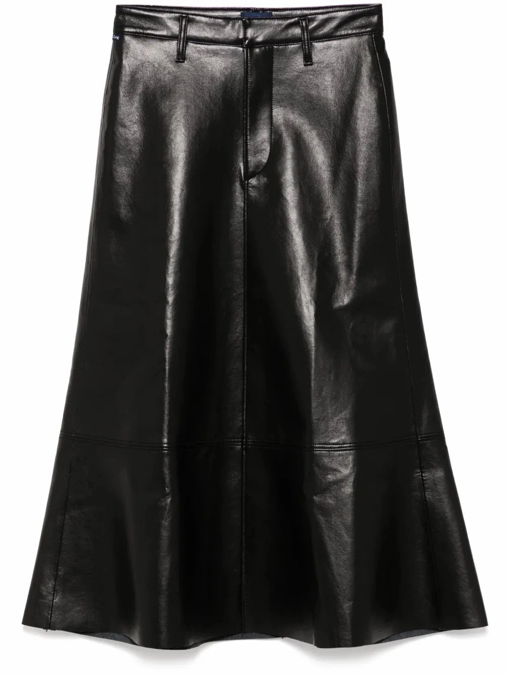 Cassia Leather Skirt in Black Performance Outfit Easy Fit