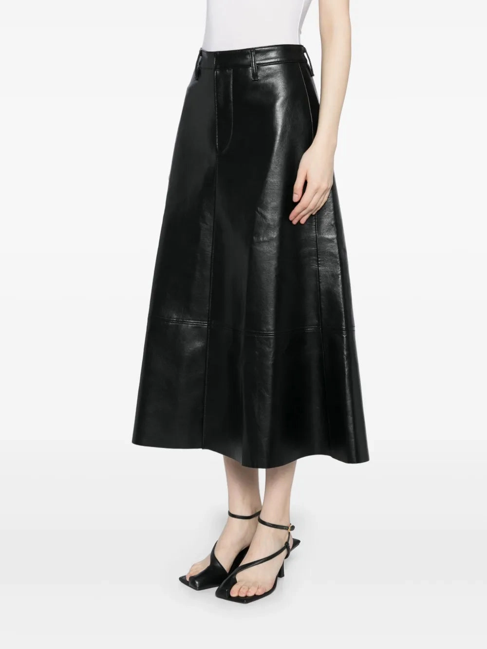 Resale Value Feminine Charm Cassia Leather Skirt in Black