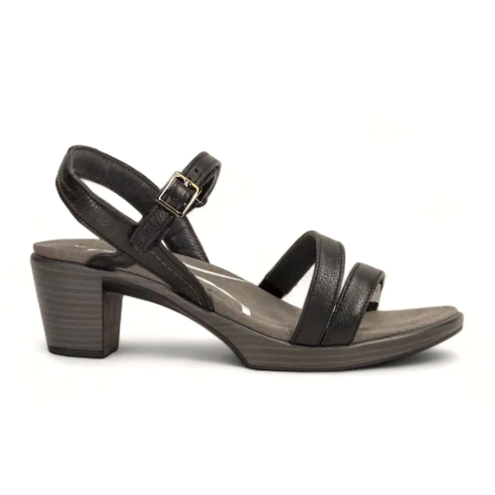 Stretchable Fabric Naot Bounty Supreme Heeled Sandal (Women) - Soft Black Leather
