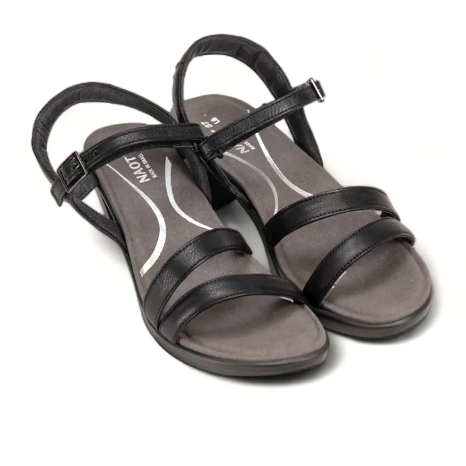 Naot Bounty Supreme Heeled Sandal (Women) - Soft Black Leather Innovative Features