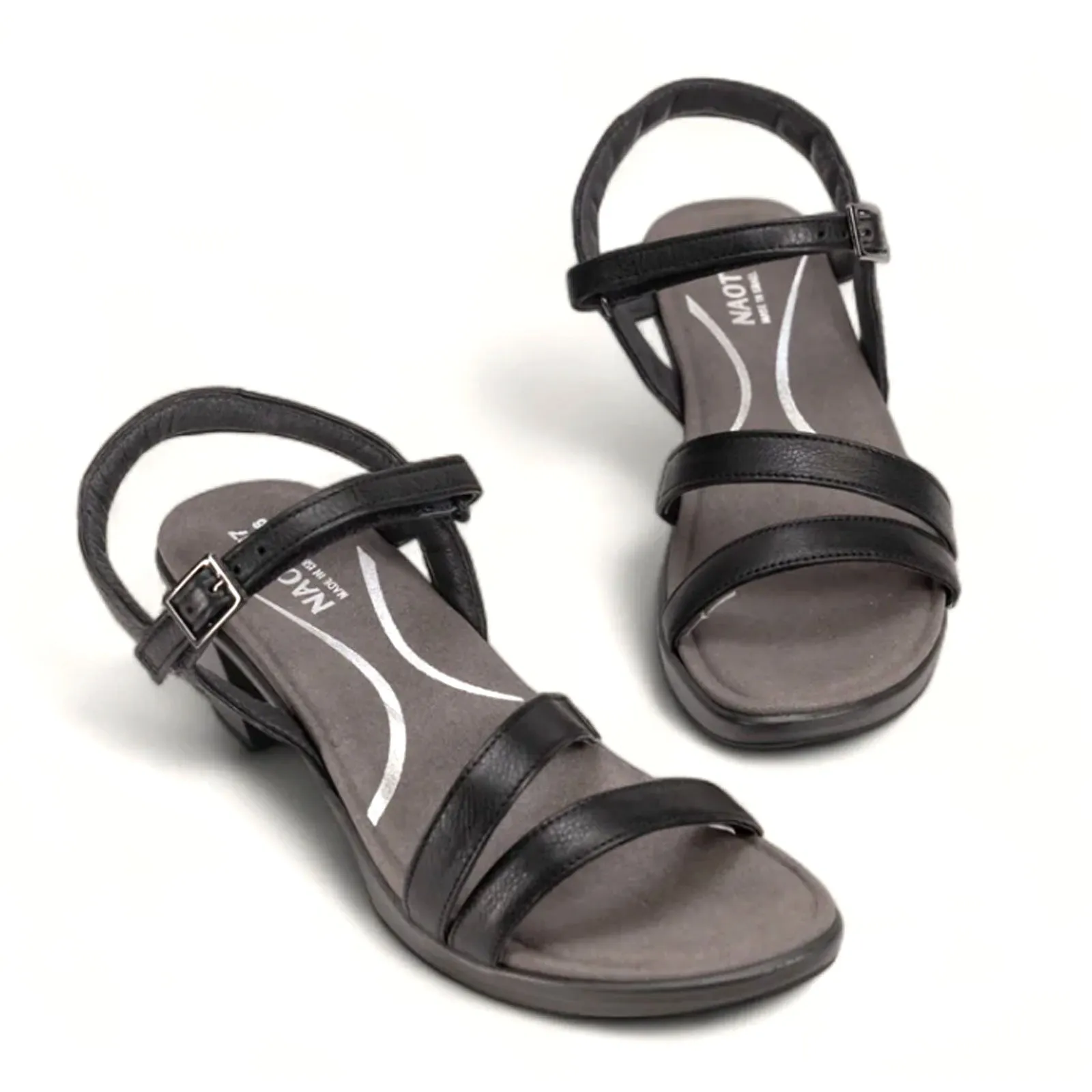 quick-drying Naot Bounty Supreme Heeled Sandal (Women) - Soft Black Leather